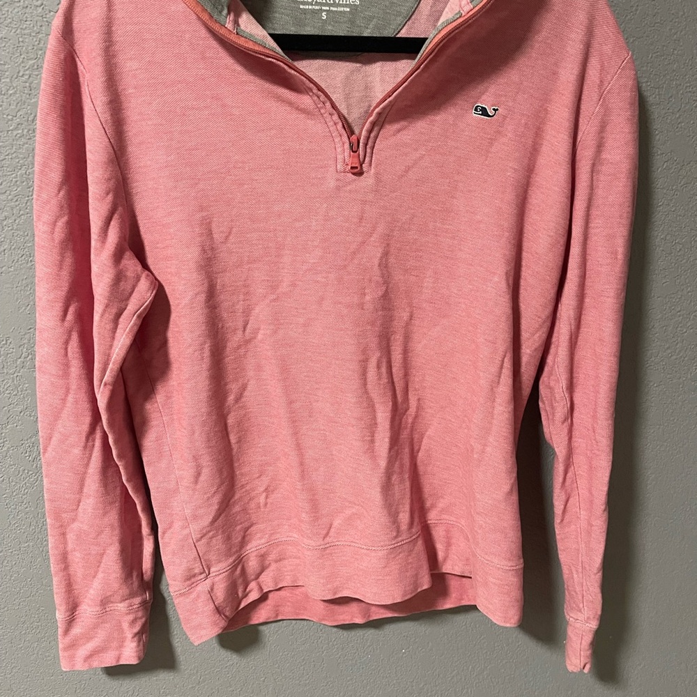 Vineyard Vines Pink Half-Zip Sweater